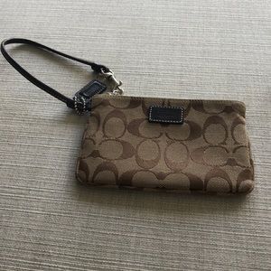 Coach monogram wristlet